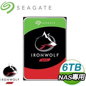 Seagate 希捷 那嘶狼 IronWolf 6TB 5400轉 256MB NAS專用硬碟(ST6000VN001-3Y)