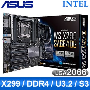 【客訂】ASUS 華碩 WS X299 SAGE/10G LGA2066伺服器主機板