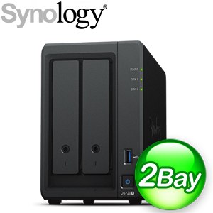 Synology 群暉 DiskStation DS720+ 2Bay NAS網路儲存伺服器