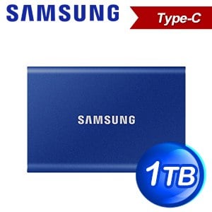 Samsung 三星 T7 1TB USB3.2 移動式SSD固態硬碟《藍》