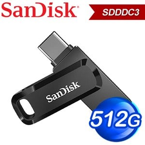 SanDisk Ultra Go USB 512G TypeC+A雙用OTG隨身碟 SDDDC3 512G《黑》