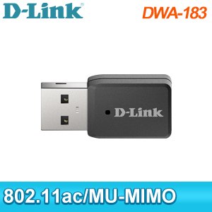 D-Link 友訊 DWA-183 AC1200 MU-MIMO 雙頻USB 3.0 無線網路卡