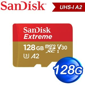 SanDisk 128GB Extreme MicroSDXC A2 GAMING電玩記憶卡 (160MB/90MB)無轉卡