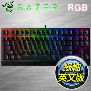 Razer 雷蛇 BlackWidow V3 TKL 黑寡婦V3 綠軸 60%機械式鍵盤《英文版》(RZ03-03490100-R3M1)