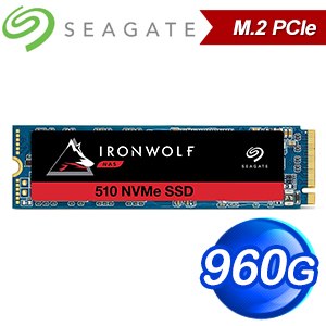 Seagate 希捷 IronWolf 510 960G M.2 NVMe PCIe NAS SSD(讀:3150M/寫:1000M) ZP960NM30011