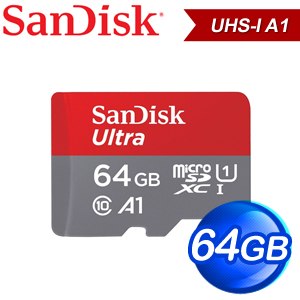 SanDisk 64GB Ultra Micro SDXC A1 UHS-I 記憶卡(120MB/s) 無轉卡