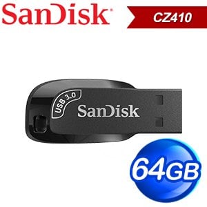 SanDisk CZ410 Ultra Shift 64GB U3隨身碟《黑》(讀取100MB/s)