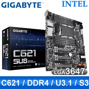 【客訂】Gigabyte 技嘉 C621-SU8 LGA3647伺服器主機板 (E-ATX/3年保)