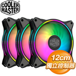 Cooler Master 酷碼 MasterFan MF120 HALO ARGB風扇(3合1附控制器)《黑》