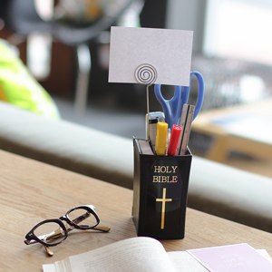 【OSHI歐士】聖經造型筆筒/桌面整理盒/多功能筆筒/桌面收納