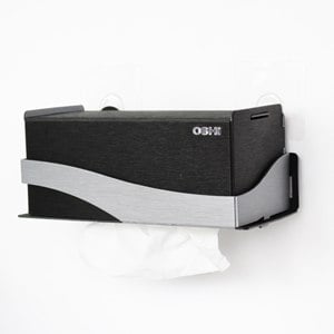 【OSHI歐士】Box plus+ 面紙盒架 黑銀色大/DIY/下抽式面紙架/衛生紙架/衛生紙盒/無痕免鑽孔