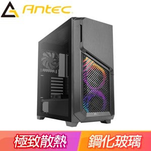 Antec 安鈦克【DP502 FLUX】ARGB 玻璃透側 ATX電腦機殼《黑》(顯卡長40.5/CPU高17.5)