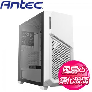 Antec 安鈦克【DP502 FLUX】ARGB玻璃透側機殼《白》(ATX/顯卡長405mm/CPU高175mm)