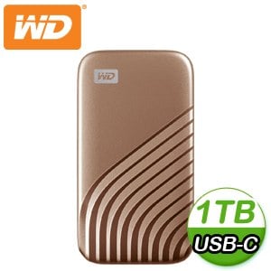 (送硬殼包)WD 威騰 My Passport SSD 1TB USB 3.2 外接SSD《金》(WDBAGF0010BGD)