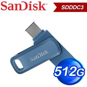 SanDisk Ultra Go USB 512G TypeC+A雙用OTG隨身碟 SDDDC3 512G《靛藍》