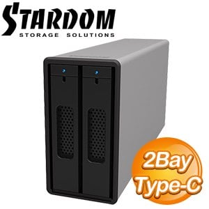 STARDOM SOHORAID ST2-B31 USB3.1 Gen2 Type-C 2bay 熱插拔外接盒《銀》
