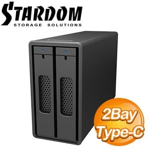 STARDOM SOHORAID ST2-B31-B USB3.1 Gen2 Type-C 2bay 熱插拔外接盒《黑》