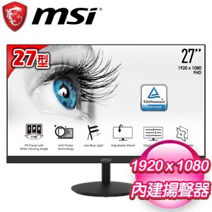 MSI 微星 PRO MP271 27型 IPS專業顯示器螢幕