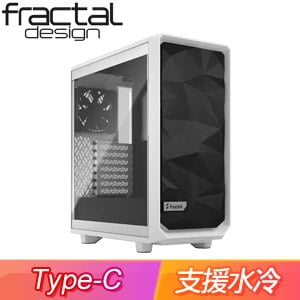 Fractal Design【Meshify 2 Compact TG Clear】透明玻璃側板 ATX機殼《白》FD-C-MES2C-05