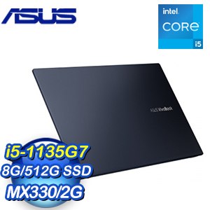 ASUS 華碩 X513EP-0241K1135G7 15.6吋獨顯筆電《黑》(i5-1135G7/8G/512G SSD/MX330/W10)