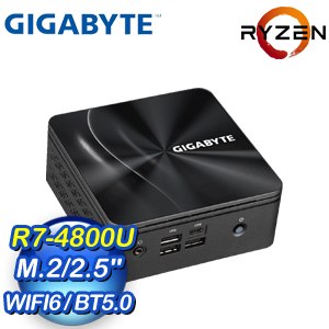 Gigabyte 技嘉 BRIX GB-BRR7H-4800 迷你準系統電腦(R7-4800U/WiFi 6)