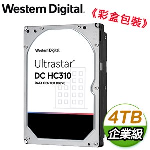WD 威騰 Ultrastar DC HC310 4TB 3.5吋 7200轉 256MB快取 企業級硬碟(HUS726T4TALE6L4)