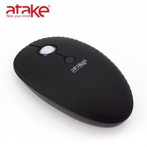 【ATake】時尚皮革2.4G/藍芽雙模無線滑鼠 黑