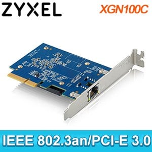 ZyXEL 合勤 XGN100C 10Gb單埠高速有線網路卡 (PCI-E 3.0/QoS/擴充卡/RJ45/銅纜/五速)