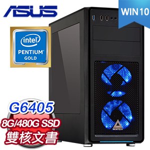 華碩系列【鑽石8號-Win 10】G6405雙核 文書電腦(8G/480G SSD)