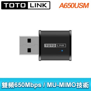 TOTOLINK A650USM AC650 迷你USB無線網卡