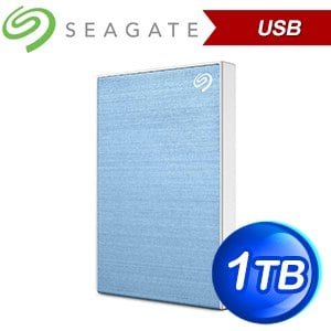(送防震包)Seagate 希捷 One Touch HDD 升級版 1TB 外接硬碟(STKY1000402)《冰川藍》