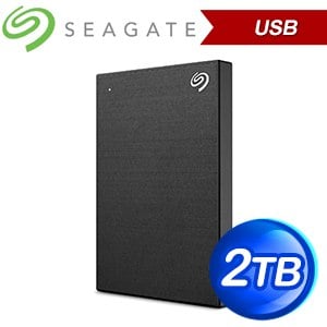 (送防震包)Seagate 希捷 One Touch HDD 升級版 2TB 外接硬碟(STKY2000400)《極夜黑》