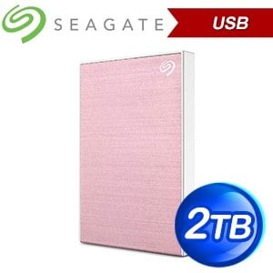 (送防震包)Seagate 希捷 One Touch HDD 升級版 2TB 外接硬碟(STKY2000405)《玫瑰金》