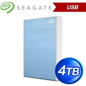 (送防震包)Seagate 希捷 One Touch HDD 升級版 4TB 外接硬碟(STKZ4000402)《冰川藍》