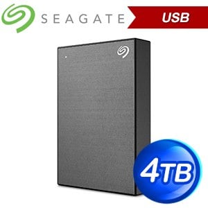 (送防震包)Seagate 希捷 One Touch HDD 升級版 4TB 外接硬碟(STKZ4000404)《太空灰》