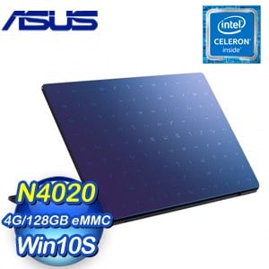 ASUS 華碩 E410MA-0651BN4020 夢想藍 14吋文書筆電(N4020/4G/128G EMMC)