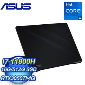 ASUS 華碩 GU603HE-0032A11800H 無盡黑 16吋筆電(i7-11800H/16G/512G SSD/RTX3050Ti 4G)