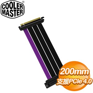 Cooler Master 酷碼 PCI-E 4.0 x16 延長排線 V2 (200mm) MCA-U000C-KPCI40-200