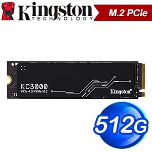 Kingston 金士頓 KC3000 512GB PCIe 4.0 NVMe M.2 SSD(讀:7000M/寫:3900M) SKC3000S/512G