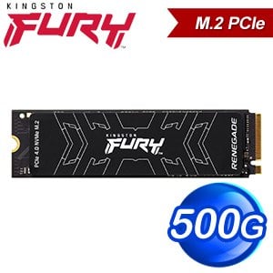 Kingston 金士頓 FURY Renegade 500GB PCIe 4.0 NVMe M.2 SSD(讀:7300M/寫:3900M) SFYRS/500G