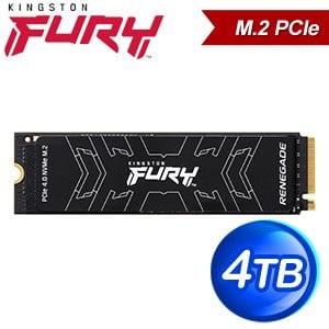Kingston 金士頓 FURY Renegade 4TB PCIe 4.0 NVMe M.2 SSD(讀:7300M/寫:7000M) SFYRD/4000G