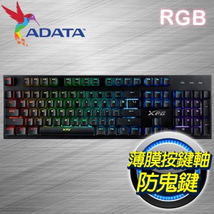 ADATA 威剛 XPG INFAREX K10 防鬼鍵 RGB 炫光效果 類機械薄膜電競鍵盤