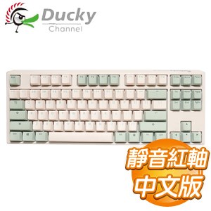 Ducky 創傑 One 3 TKL 抹茶 靜音紅軸中文 無背光 80% 機械式鍵盤