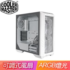 Cooler Master 酷碼【HAF 500】玻璃透側 E-ATX電腦機殼《白》(顯卡長41/CPU高16.7)