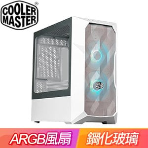 Cooler Master 酷碼【MasterBox TD300 Mesh】玻璃透側 M-ATX電腦機殼《白》