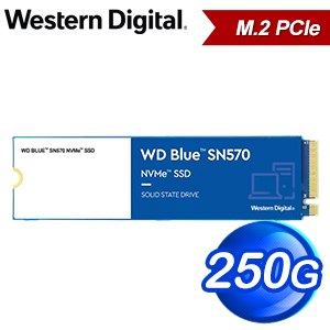 WD 威騰 藍標 SN570 250GB M.2 2280 PCIe Gen3 SSD固態硬碟(WDS250G3B0C)
