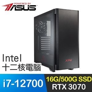 華碩系列【陽極天刀】i7-12700十二核 RTX3070 電競電腦(16G/500G SSD)
