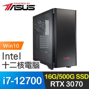 華碩系列【陽極天刀Win】i7-12700十二核 RTX3070 電競電腦(16G/500G SSD/Win10)