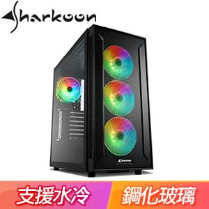 Sharkoon 旋剛【TG6M RGB 天風者】玻璃透側 ATX電腦機殼《黑》
