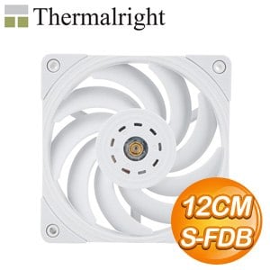 Thermalright 利民 TL-B12 12CM PWM S-FDB軸承 風壓型工業級風扇《白》